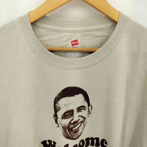 ヘインズ Hanes Welcome Bacl Carter フォトプリントクルーネック 半袖Tシャツ カットソー メンズ  XL